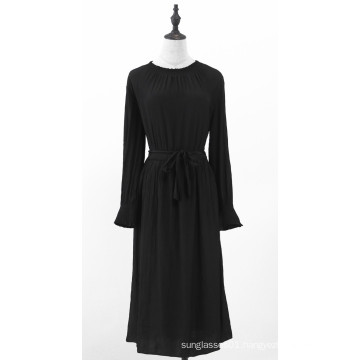 Women's Black Long-sleeve Dresses